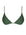 Green bikini top on a white background