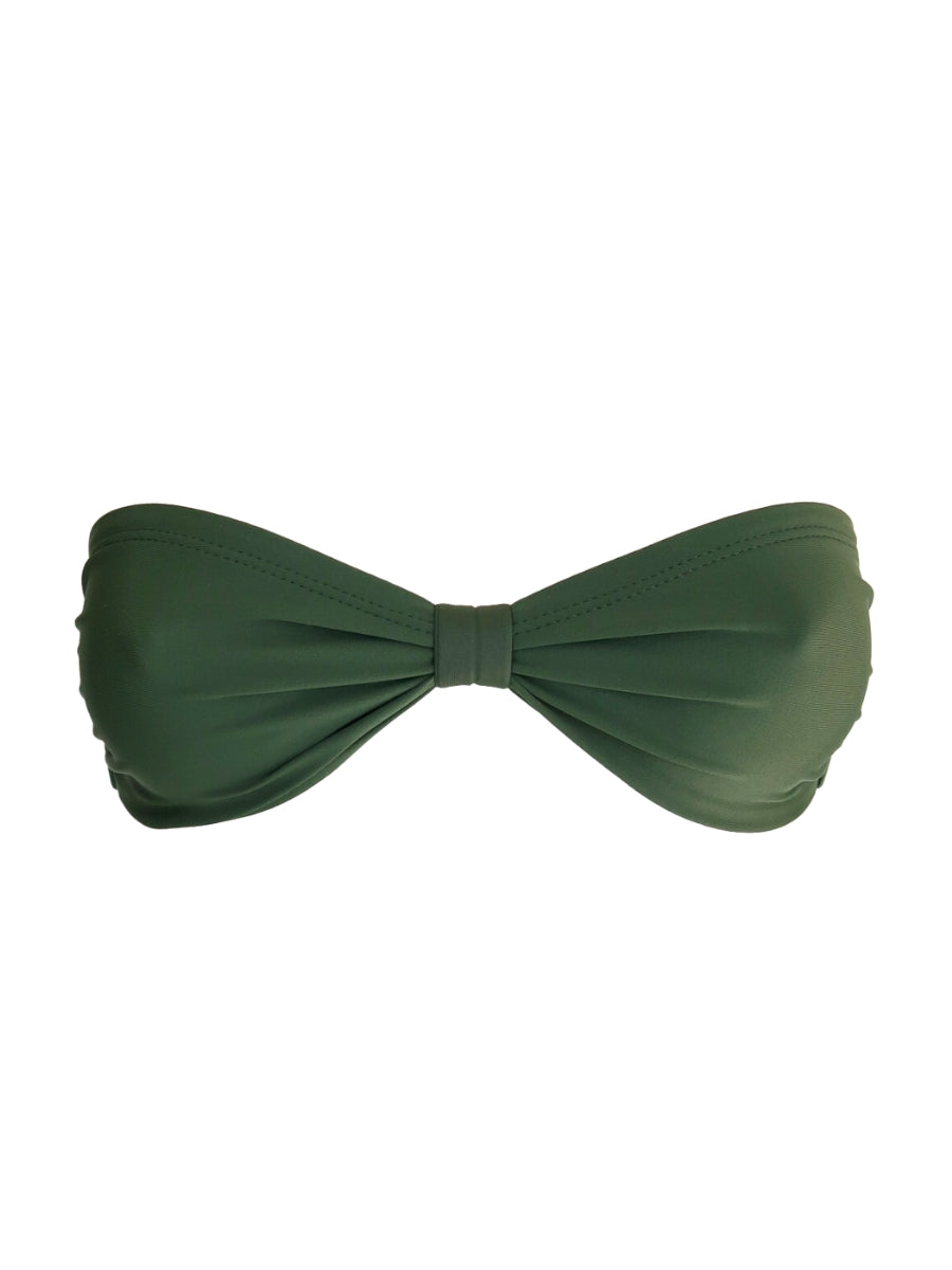 Green bandeau top on a white background
