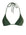 Green bikini top on a white background