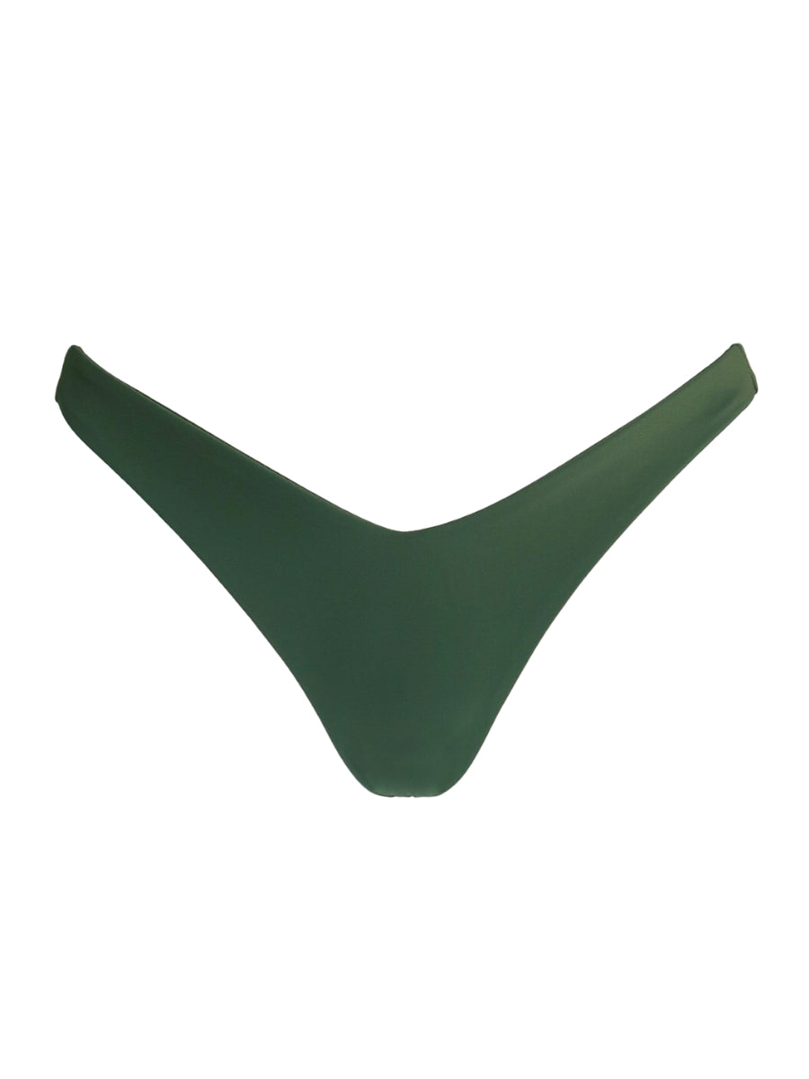Green bikini bottom on a white background